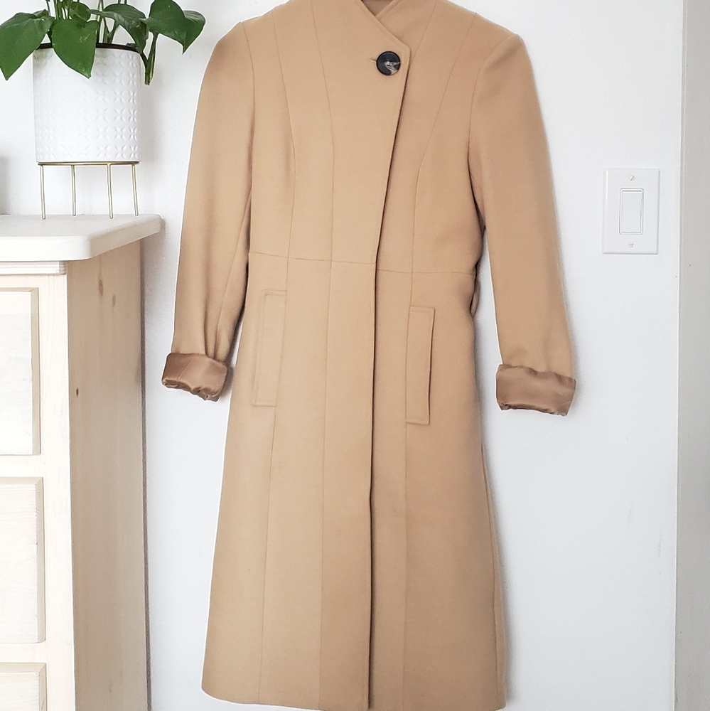 ⭐Mark and Spencer Tan Single Breasted long Coat